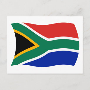 Carte postale du drapeau de l'Afrique du Sud