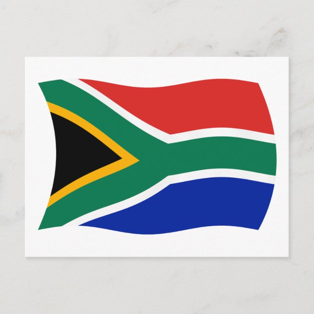 Carte postale du drapeau de l'Afrique du Sud (Devant)