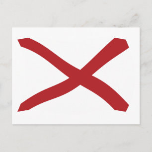 Carte postale du drapeau de l'Alabama