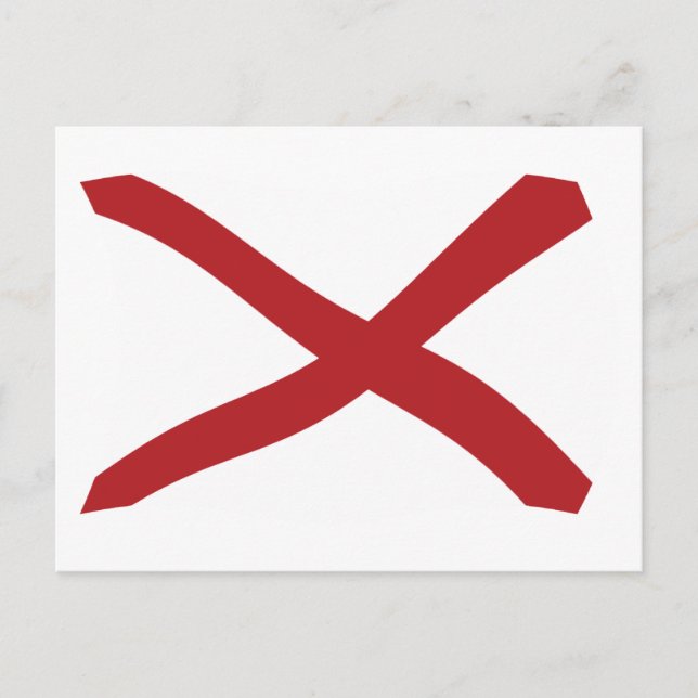 Carte postale du drapeau de l'Alabama (Devant)