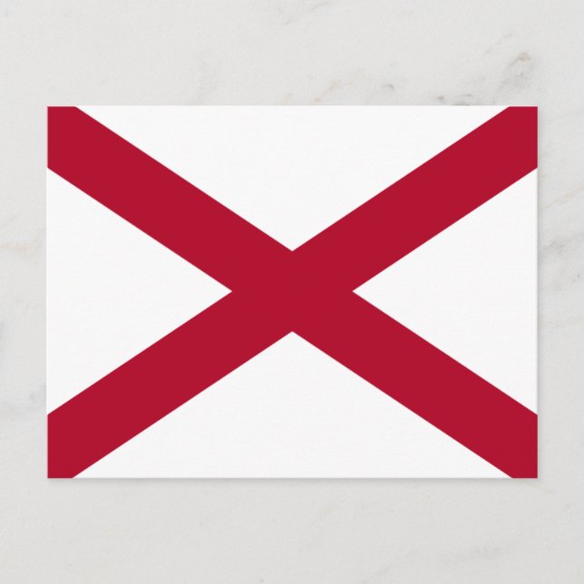 Carte postale du drapeau de l'Alabama (Devant)
