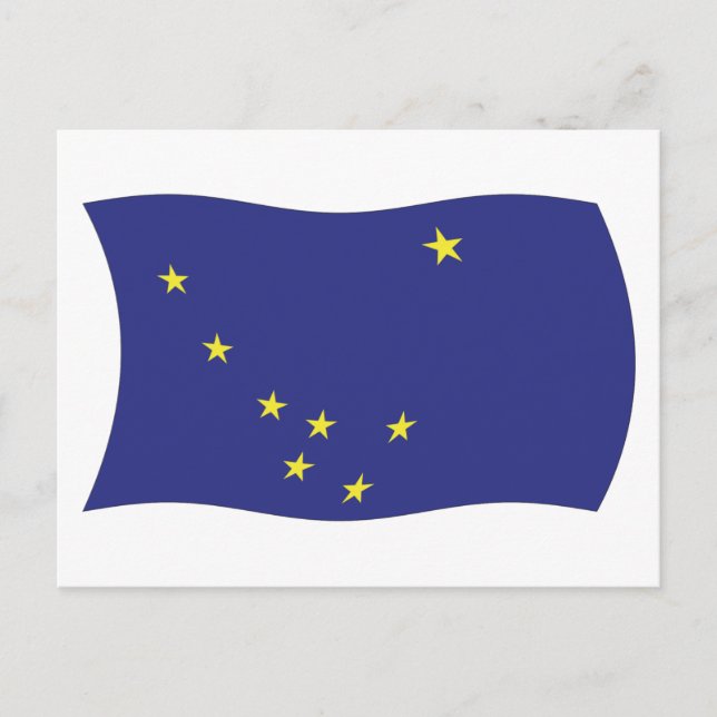 Carte postale du drapeau de l'Alaska (Devant)