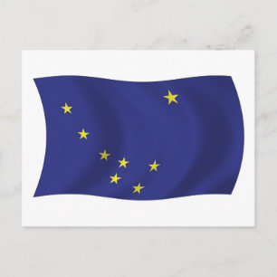 Carte postale du drapeau de l'Alaska