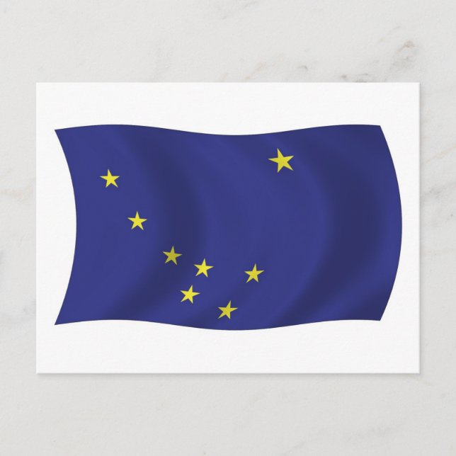 Carte postale du drapeau de l'Alaska (Devant)