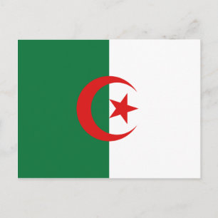 Carte postale du drapeau de l'Algérie