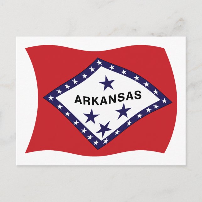 Carte postale du drapeau de l'Arkansas (Devant)