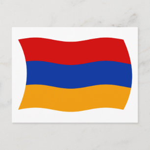 Carte postale du drapeau de l'Arménie