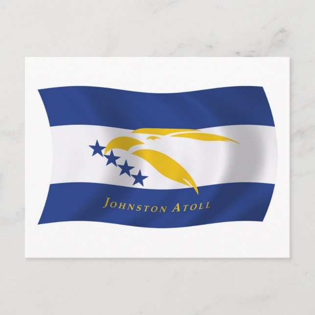 Carte postale du drapeau de l'atoll Johnston (Devant)