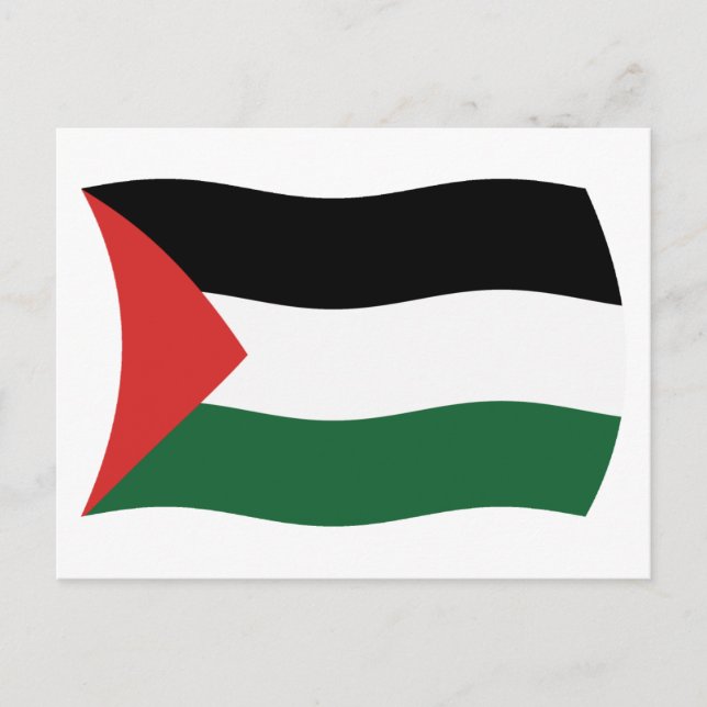 Carte postale du drapeau de l'Autorité palestinien (Devant)