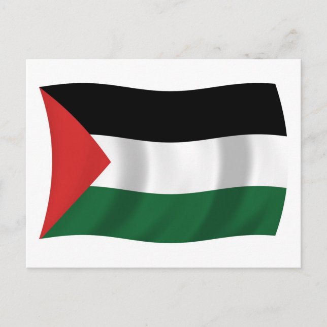 Carte postale du drapeau de l'Autorité palestinien (Devant)
