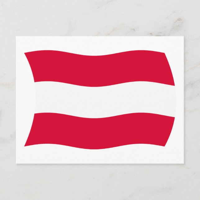 Carte postale du drapeau de l'Autriche (Devant)