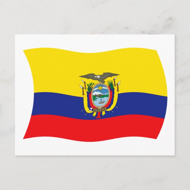 Carte postale du drapeau de l'Équateur (Devant)