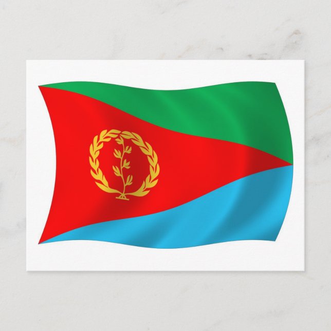 Carte postale du drapeau de l'Érythrée (Devant)