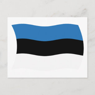 Carte postale du drapeau de l'Estonie