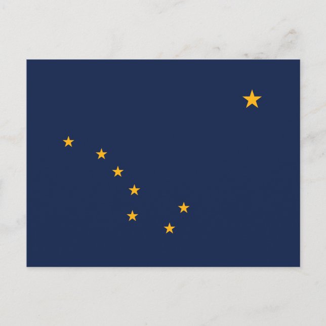 Carte postale du drapeau de l'État d'Alaska (Devant)