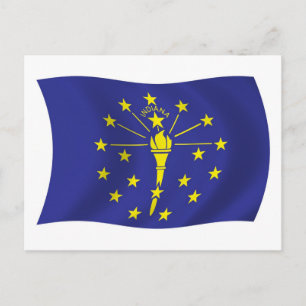 Carte postale du drapeau de l'Indiana