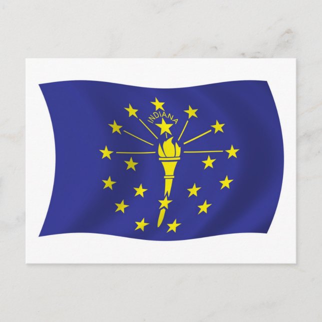 Carte postale du drapeau de l'Indiana (Devant)