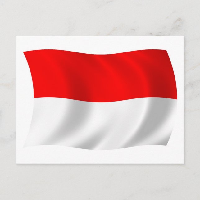 Carte postale du drapeau de l'Indonésie (Devant)