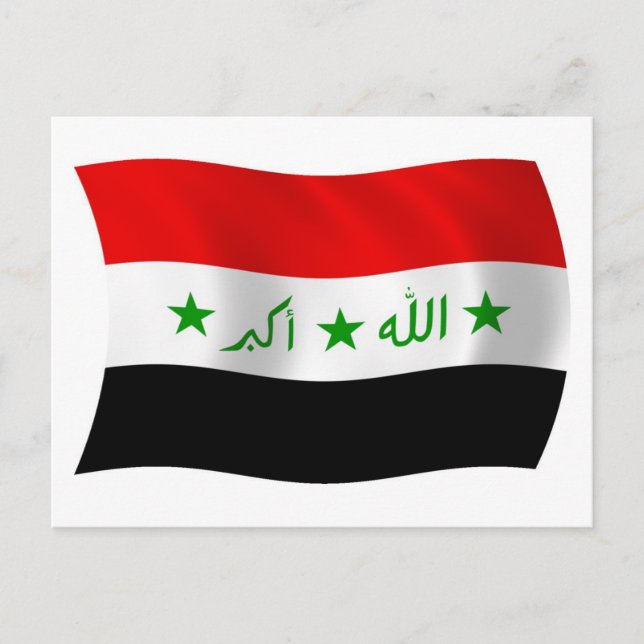 Carte postale du drapeau de l'Irak (Devant)