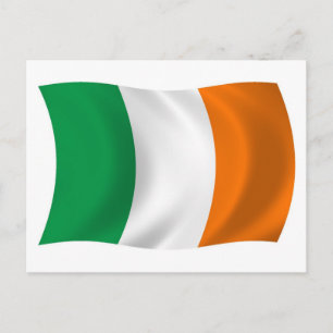 Carte postale du drapeau de l'Irlande
