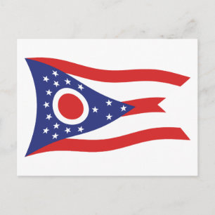 Carte postale du drapeau de l'Ohio