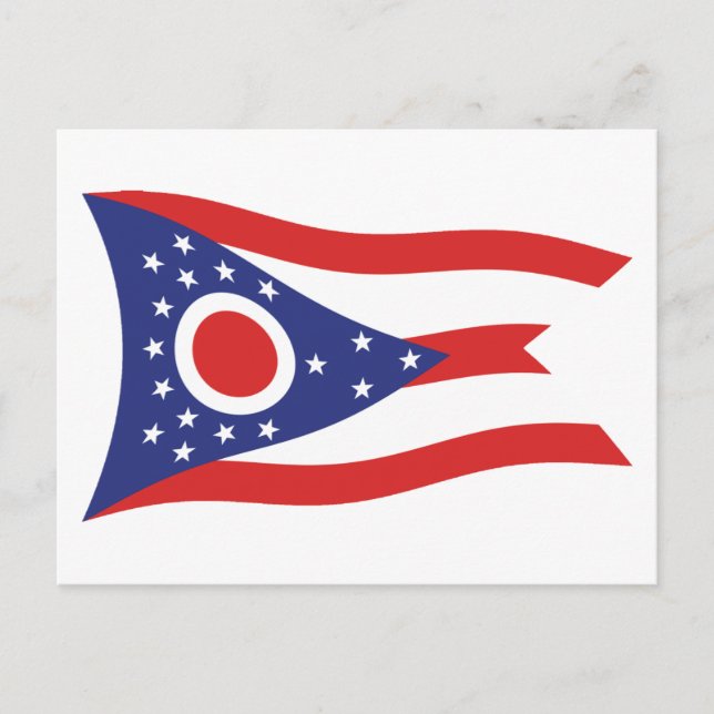 Carte postale du drapeau de l'Ohio (Devant)