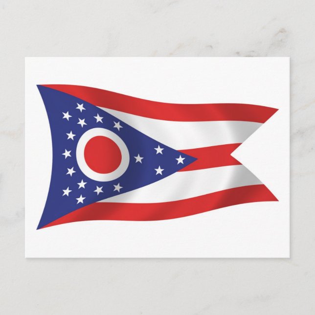 Carte postale du drapeau de l'Ohio (Devant)