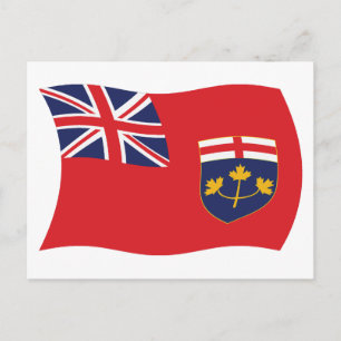Carte postale du drapeau de l'Ontario