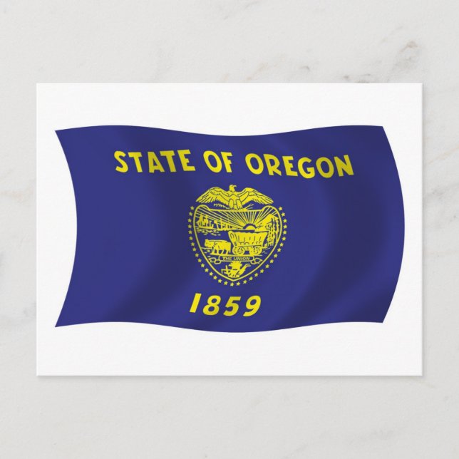 Carte postale du drapeau de l'Oregon (Devant)