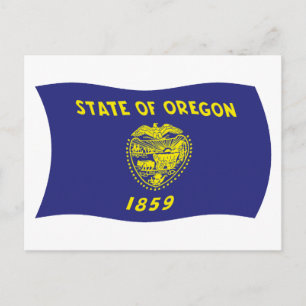 Carte postale du drapeau de l'Oregon