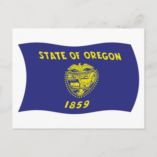 Carte postale du drapeau de l'Oregon (Devant)