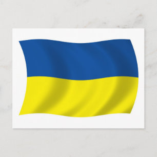 Carte postale du drapeau de l'Ukraine