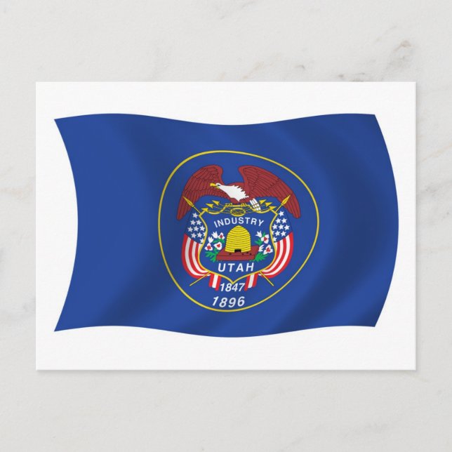 Carte postale du drapeau de l'Utah (Devant)