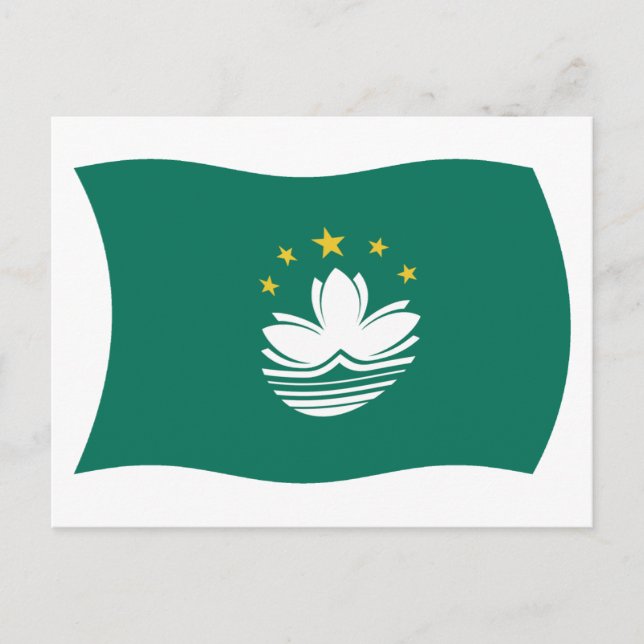 Carte postale du drapeau de Macao (Devant)