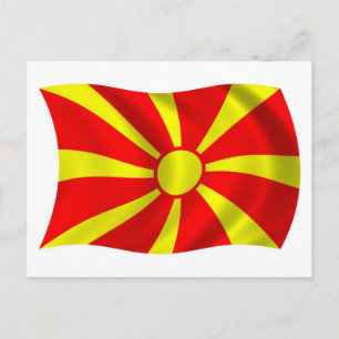 Carte postale du drapeau de Macédoine