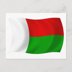 Carte postale du drapeau de Madagascar