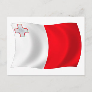 Carte postale du drapeau de Malte