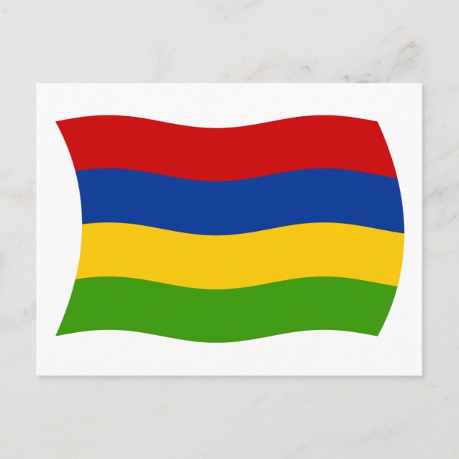 Carte postale du drapeau de Maurice (Devant)