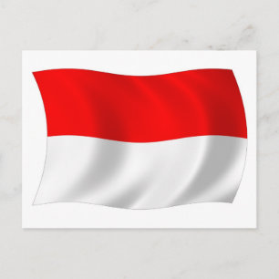 Carte postale du drapeau de Monaco