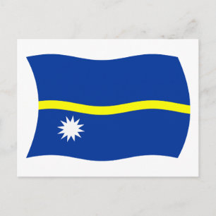 Carte postale du drapeau de Nauru