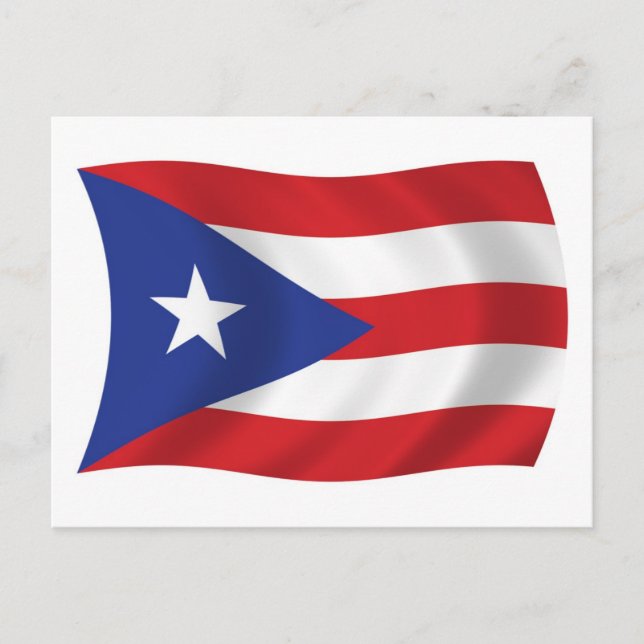 Carte postale du drapeau de Porto Rico (Devant)