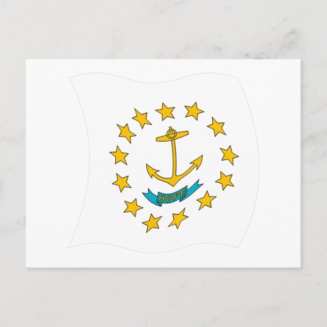 Carte postale du drapeau de Rhode Island (Devant)