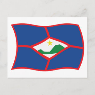 Carte postale du drapeau de Saint-Eustache