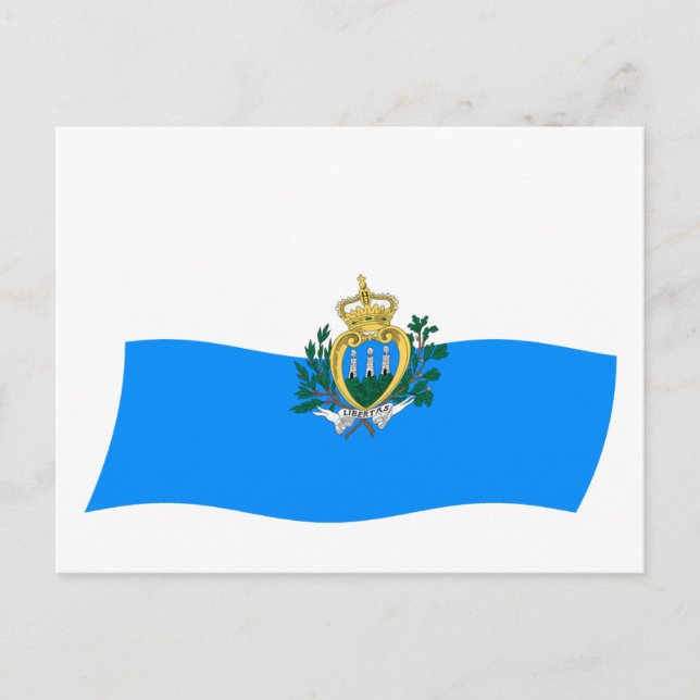 Carte postale du drapeau de Saint-Marin (Devant)