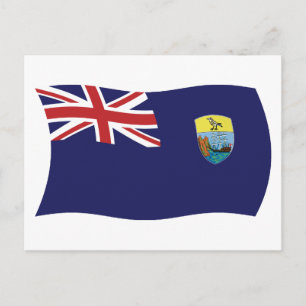 Carte postale du drapeau de Sainte-Hélène