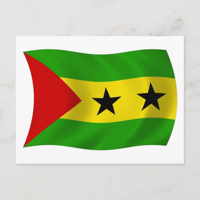 Carte postale du drapeau de Sao Tomé-et-Principe (Devant)