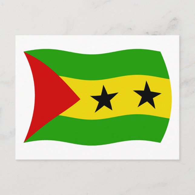 Carte postale du drapeau de Sao Tomé-et-Principe (Devant)