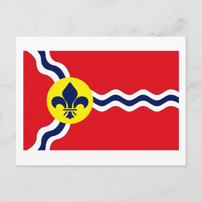 Carte postale du drapeau de St. Louis (Devant)