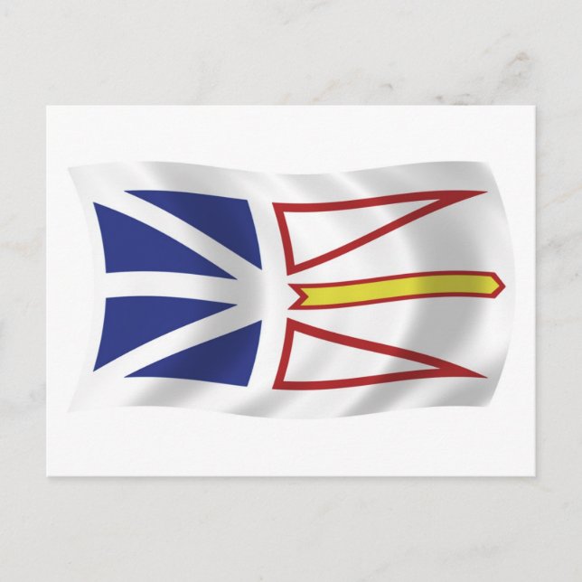 Carte postale du drapeau de Terre-Neuve-et-Labrado (Devant)