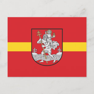 Carte postale du drapeau de Vilnius, Lituanie